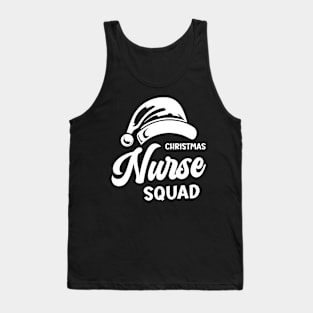 Christmas Nurse Squad White Santa Hat Tank Top